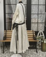 画像7: MARCHE' DE SOEUR/ウールリネン吊りスカート・オフ×黒 (7)