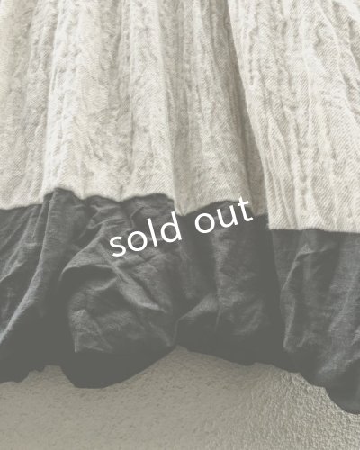 画像3: MARCHE' DE SOEUR/ウールリネンワンピース・オフ×黒リネン