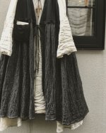画像2: MARCHE' DE SOEUR/ウール×コットンベストワンピース・黒 (2)
