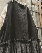 画像10: MARCHE' DE SOEUR/ウール×コットンベストワンピース・黒 (10)