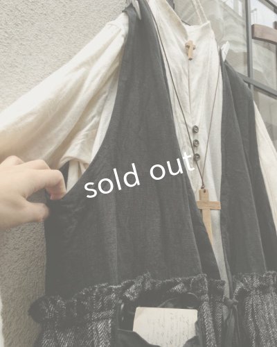 画像5: MARCHE' DE SOEUR/ウール×コットンベストワンピース・黒