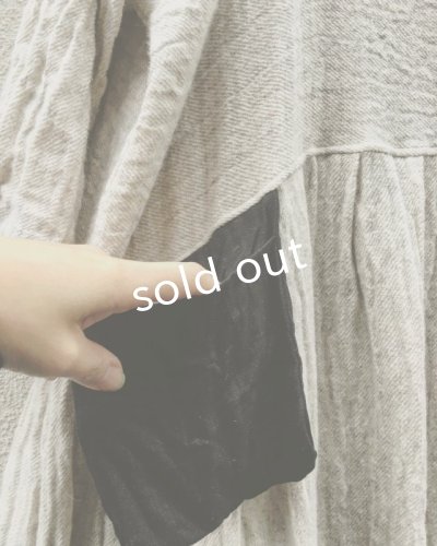 画像5: MARCHE' DE SOEUR/ウールリネンワンピース・オフ×黒リネン