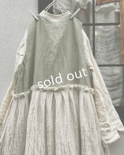 画像4: MARCHE' DE SOEUR/ウールリネンベストワンピース・オフ×若草