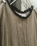 画像4: MARCHE' DE SOEUR/ウォッシュリネンワンピース・カーキブラウン×黒 (4)