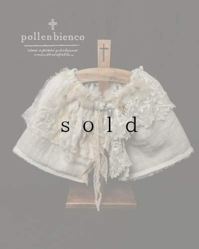 画像1: pollenbienco／アルルの少女の衿飾り・ケープ