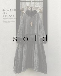 MARCHE' DE SOEUR/ウールリネンワンピース・黒