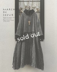 MARCHE' DE SOEUR/ウールリネンワンピース・黒
