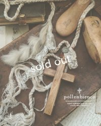 pollenbienco／アンティークレースの特大十字架ネックレス・b