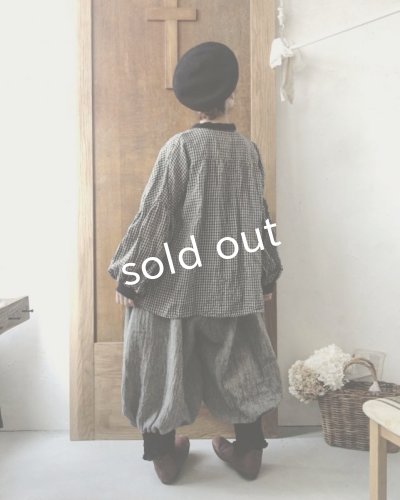 画像12: MARCHE' DE SOEUR/ちび襟パフ袖ブラウス・生成り