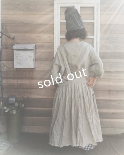 画像16: MARCHE' DE SOEUR/ワンショルダーワンピース・綿麻ギンガム