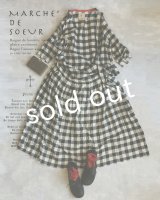MARCHE' DE SOEUR/ワンショルダーワンピース・綿麻ギンガム