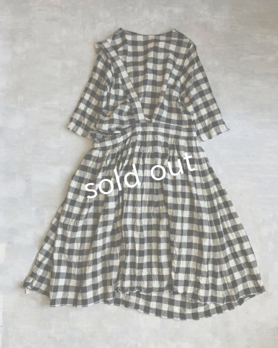 画像4: MARCHE' DE SOEUR/ワンショルダーワンピース・綿麻ギンガム