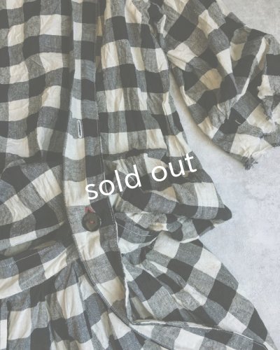 画像3: MARCHE' DE SOEUR/ワンショルダーワンピース・綿麻ギンガム