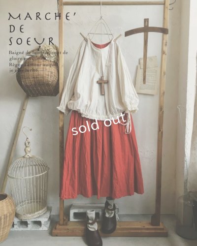 画像1: MARCHE' DE SOEUR/くしゅリボンプルオーバー・アンティークミルク