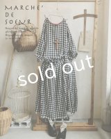 MARCHE' DE SOEUR/ワンショルダーワンピース・ダブルガーゼギンガム