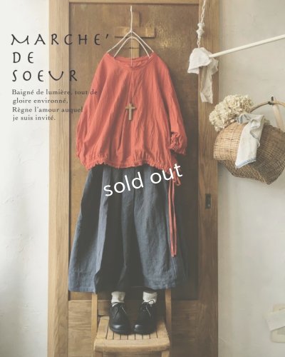 画像1: MARCHE' DE SOEUR/くしゅリボンプルオーバー・朱赤