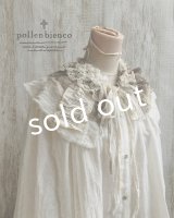 pollenbienco／アンティークレースとガーゼのティペット・c