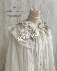 pollenbienco／アンティークレースとガーゼのティペット・c