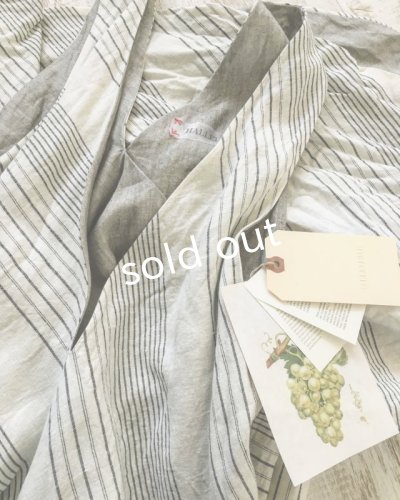 画像10: HALLELUJAH/Robe de femme de chambre no.4 小間使いローブ・off white stripe