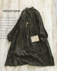 画像1: HALLELUJAH／1890's Bourgeron　1890年代　羊飼いシャツワンピース・墨染dark　charcoal (1)