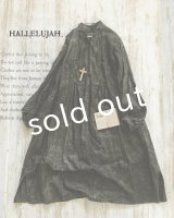 HALLELUJAH／1890's Bourgeron　1890年代　羊飼いシャツワンピース・墨染dark　charcoal