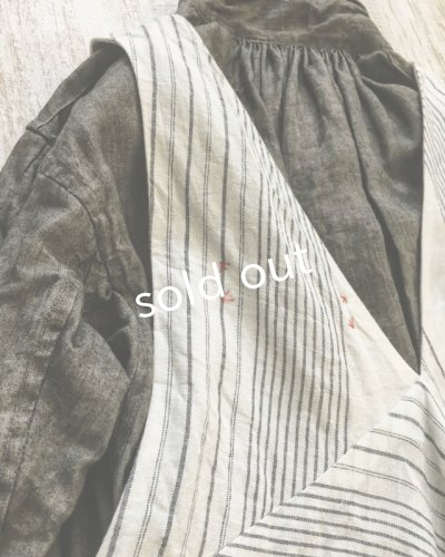 画像9: HALLELUJAH/Robe de femme de chambre no.4 小間使いローブ・off white stripe