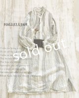 HALLELUJAH／1890's Bourgeron　1890年代　羊飼いシャツワンピース・off white stripe