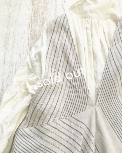 画像4: HALLELUJAH/Robe de femme de chambre no.4 小間使いローブ・grey stripe