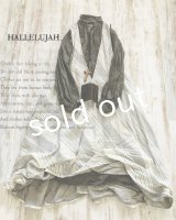 HALLELUJAH／Robe de femme de chambre no.4 小間使いローブ・off white stripe