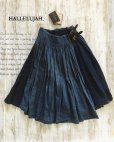 画像1: HALLELUJAH／Kilt Stripe キルトスカート・indigo navy (1)