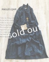 HALLELUJAH／1890's Bourgeron　1890年代　羊飼いシャツワンピース・navy stripe