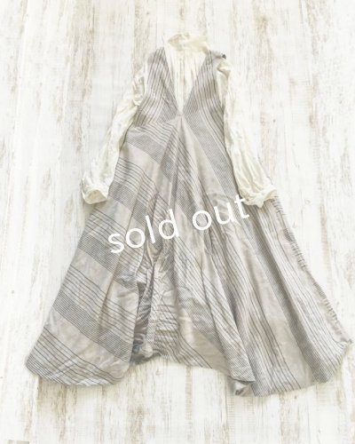 画像3: HALLELUJAH/Robe de femme de chambre no.4 小間使いローブ・grey stripe