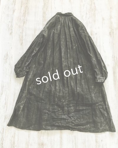 画像8: HALLELUJAH/1890's Bourgeron 1890年代 羊飼いシャツワンピース・墨染dark charcoal