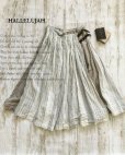 画像1: HALLELUJAH／Kilt Stripe キルトスカート・off white/flax (1)