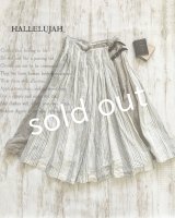 HALLELUJAH／Kilt Stripe キルトスカート・off white/flax