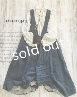 HALLELUJAH／Robe de femme de chambre no.4 小間使いローブ・navy stripe