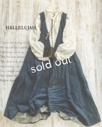 HALLELUJAH／Robe de femme de chambre no.4 小間使いローブ・navy stripe