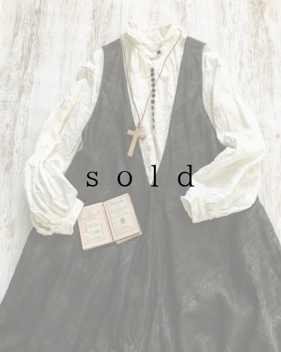 画像2: HALLELUJAH／Robe de femme de chambre no.4 小間使いローブ・墨染dark　charcoal