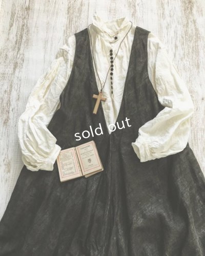 画像2: HALLELUJAH／Robe de femme de chambre no.4 小間使いローブ・墨染dark　charcoal