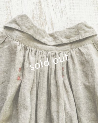 画像8: HALLELUJAH/1890's Bourgeron 1890年代 羊飼いシャツワンピース・flax