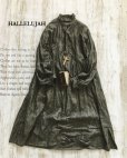 画像1: HALLELUJAH／1890's Bourgeron　1890年代　羊飼いシャツワンピース・墨染charcoal (1)