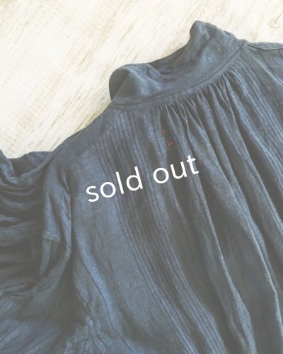 画像7: HALLELUJAH/1890's Bourgeron 1890年代 羊飼いシャツワンピース・navy stripe