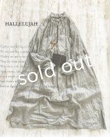 HALLELUJAH／1890's Bourgeron　1890年代　羊飼いシャツワンピース・墨染light charcoal