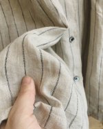 画像5: MARCHE' DE SOEUR／アンのフリル襟ワンピースfrom armoire・生成りストライプ (5)