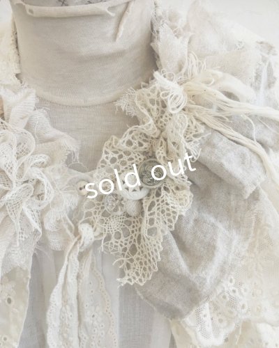 画像3: pollenbienco/アンティーク&コットンレースのティペット
