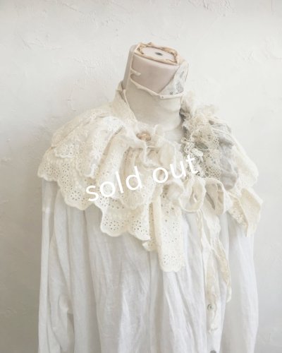 画像5: pollenbienco/アンティーク&コットンレースのティペット