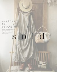 MARCHE' DE SOEUR/アレンジエプロンワンピース・生成り