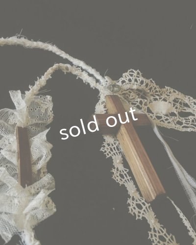 画像8: pollenbienco／アンティークレースの特大十字架ネックレス