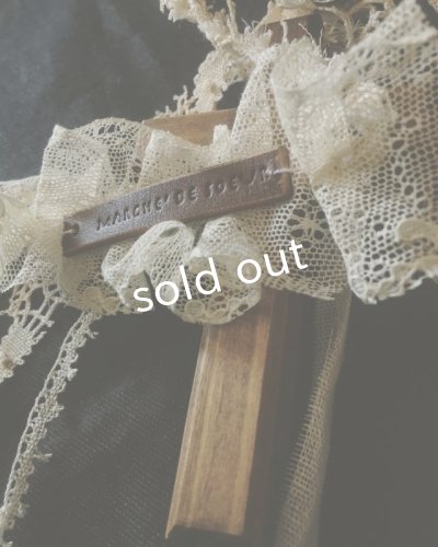 画像9: pollenbienco／アンティークレースの特大十字架ネックレス