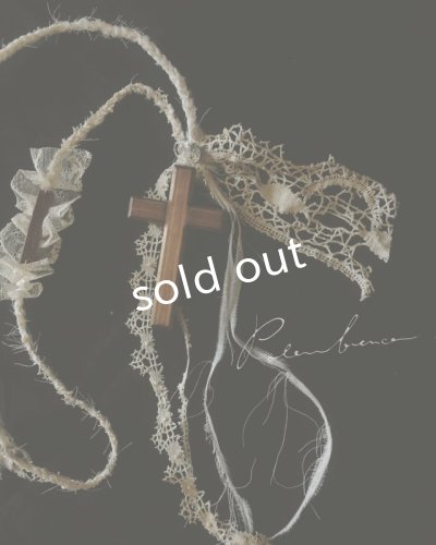 画像6: pollenbienco／アンティークレースの特大十字架ネックレス